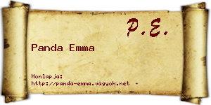 Panda Emma névjegykártya